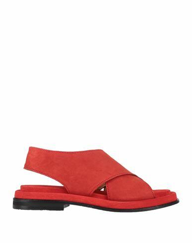 Moma Woman Sandals Red Soft Leather Cover