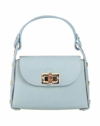 Laura Di Maggio Woman Handbag Sky blue Leather Cover