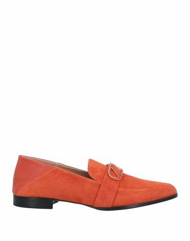 Skorpios Woman Loafers Orange Leather Cover