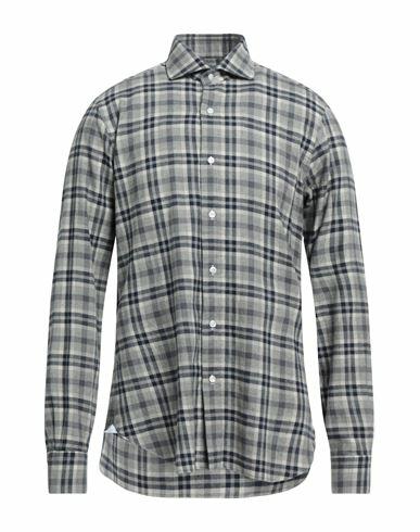 Dandylife By Barba Man Shirt Light grey Cotton, Wool Cover