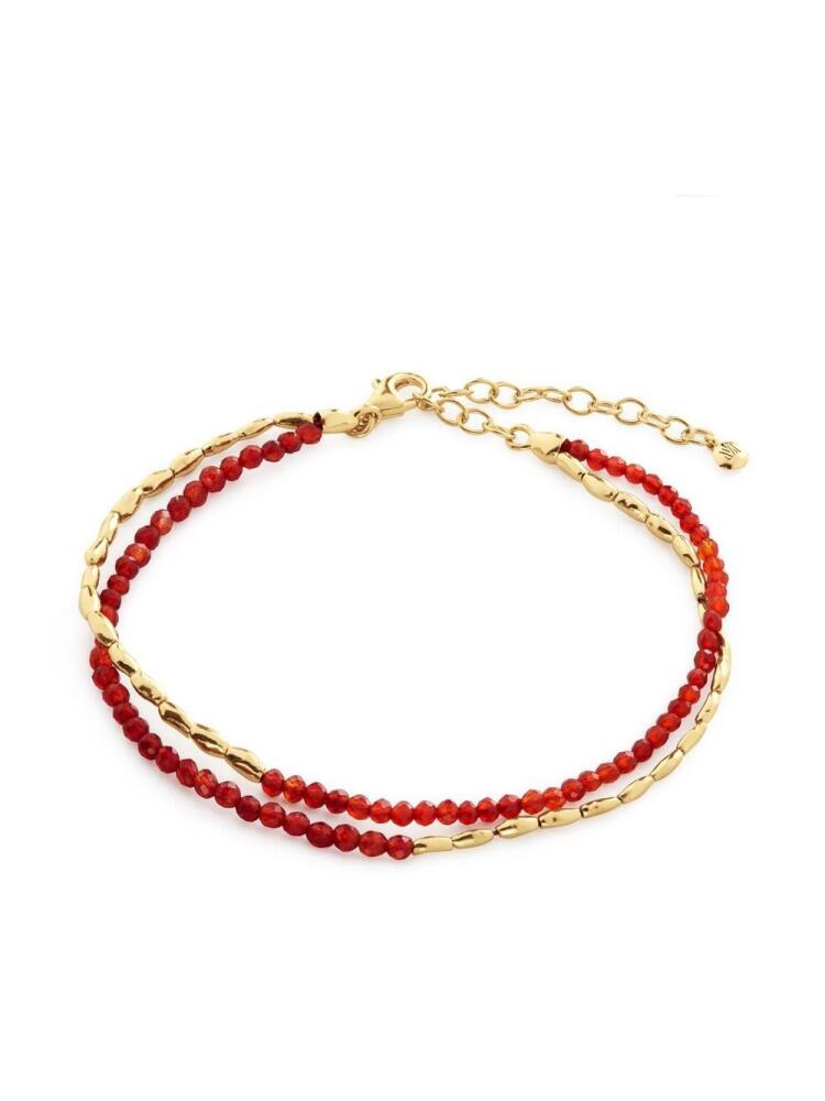 Monica Vinader mini onyx beaded bracelet - Red Cover