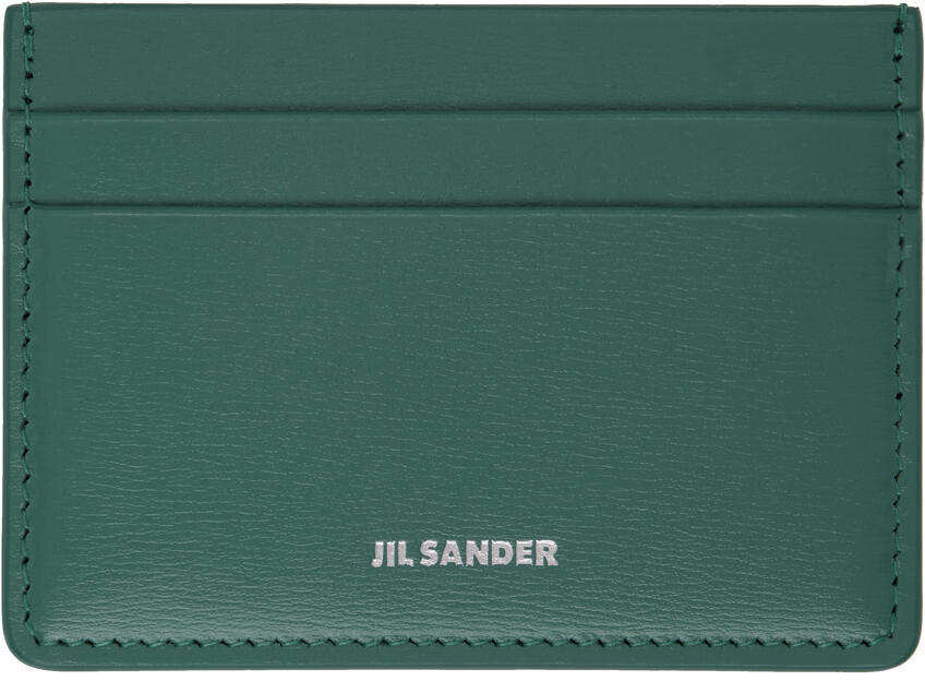 Jil Sander Green Credit Card Holder Cover