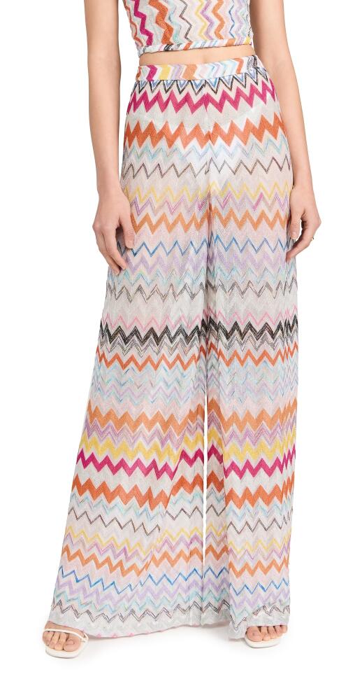 Missoni Knit Trousers Multicolor w/ White Base Cover