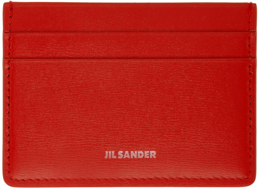 Jil Sander Red Credit Card Holder Cover