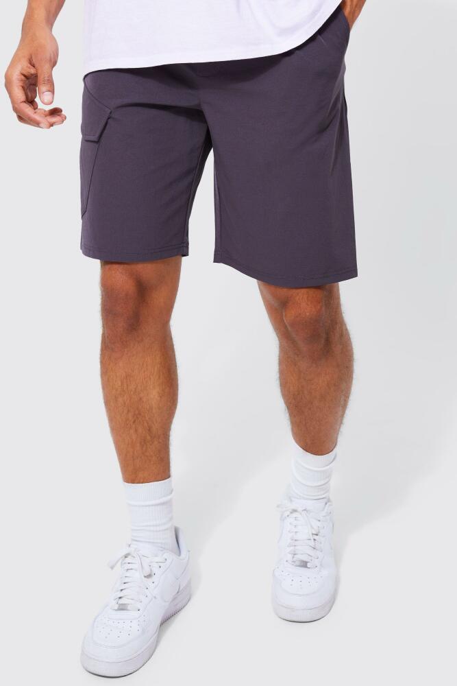 Mens Elasticated Comfort Technical Stretch Short - Grey Cover