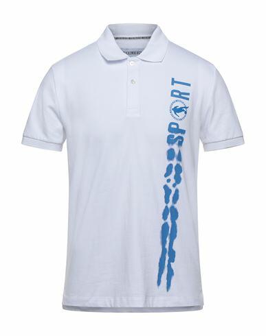 Bikkembergs Man Polo shirt White Cotton, Elastane Cover