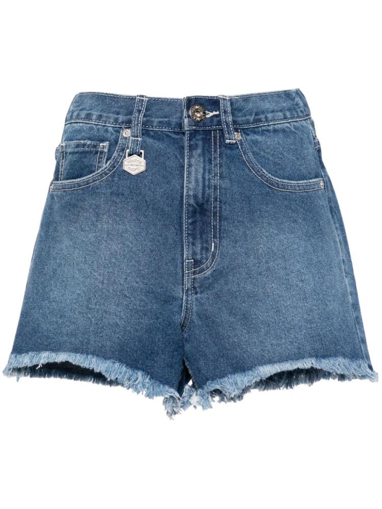 CHOCOOLATE raw-cut hem denim shorts - Blue Cover