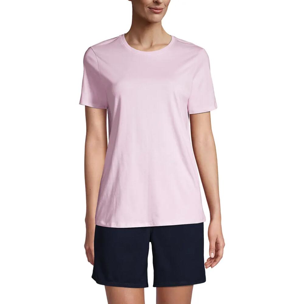 Lands' End School Uniform Short Sleeve Feminine Fit Essential T-shirt in Ice Pink Cover