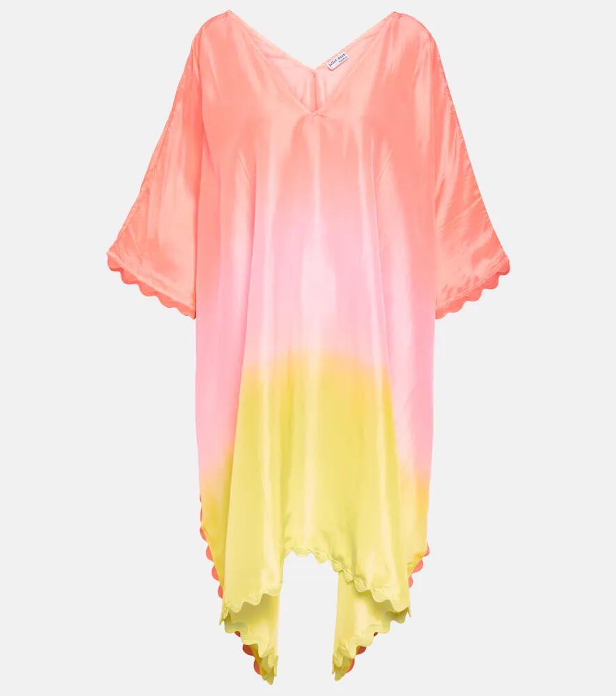 Juliet Dunn Ombré scalloped silk kaftan Cover