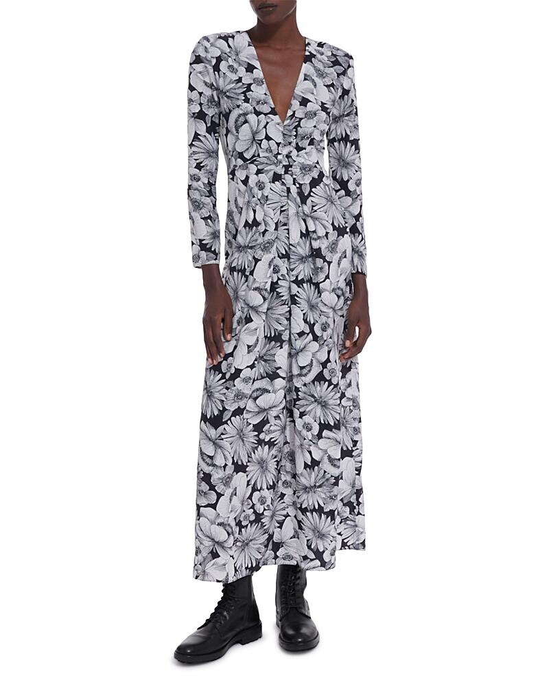 The Kooples Romantic Garden Silk Maxi Dress Cover