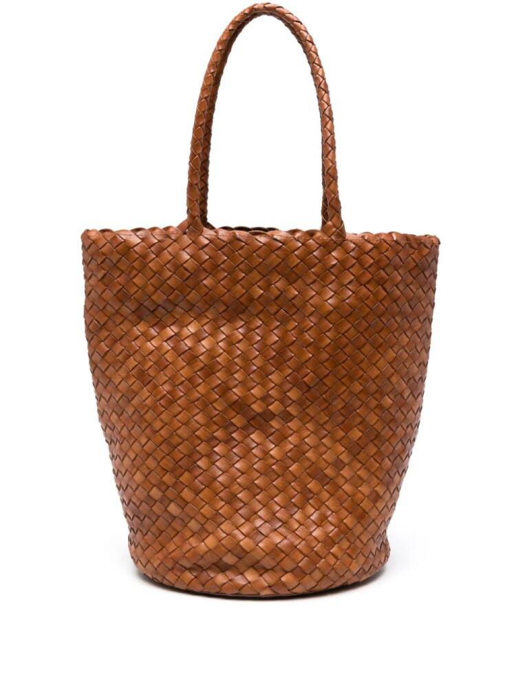 DRAGON DIFFUSION Jacky Bucket woven leather bag - Brown Cover