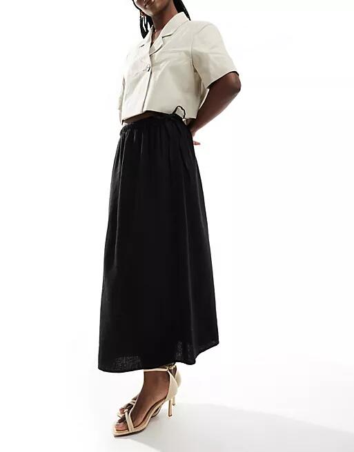 Nobody's Child Monie midaxi skirt in black Cover