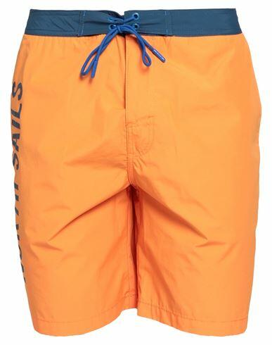 North Sails Man Swim trunks Orange Cotton, Polyamide Cover