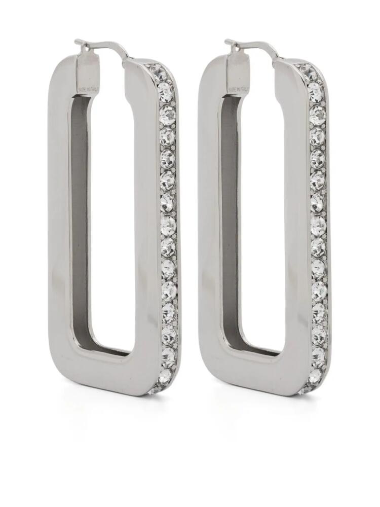 Alberta Ferretti logo-engraved earrings - Grey Cover