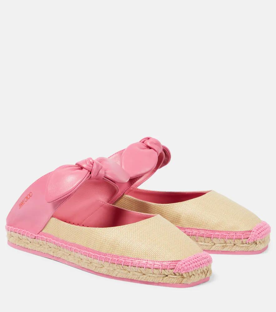 Jimmy Choo Reka leather-trimmed espadrilles Cover