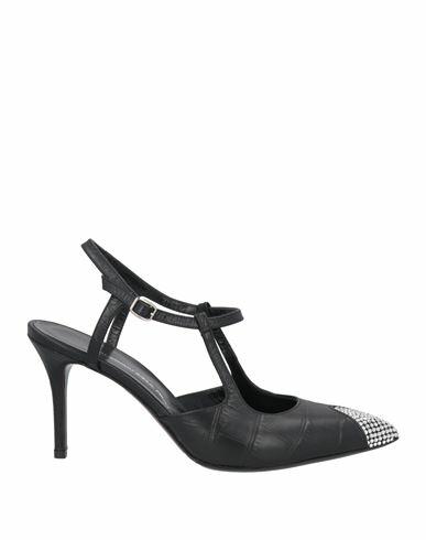 Alessandra Rich Woman Pumps Black Leather Cover