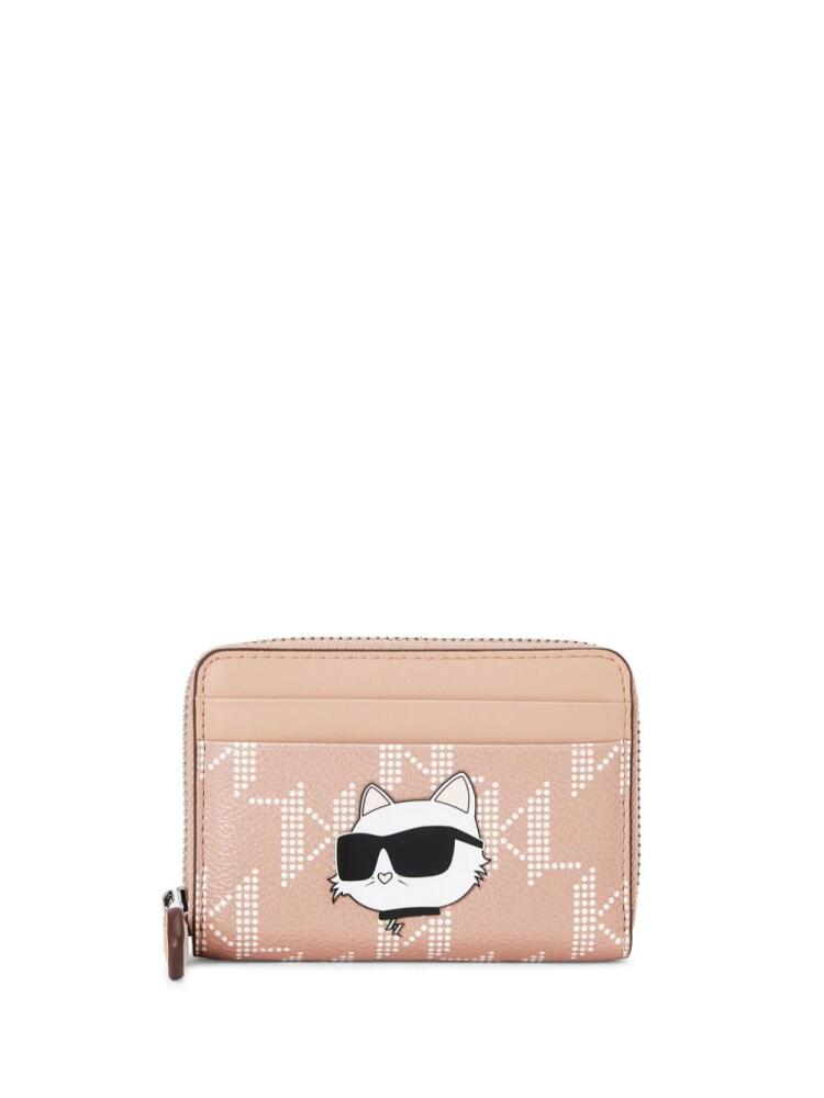 Karl Lagerfeld monogram jacquard wallet - Pink Cover