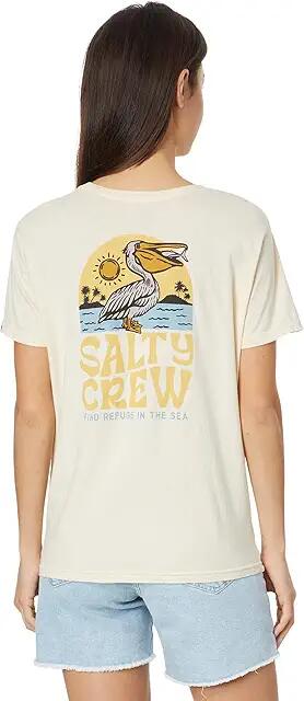 Salty Crew Seaside Boyfriend Short Sleeve Tee (Bone) Women's Clothing Cover