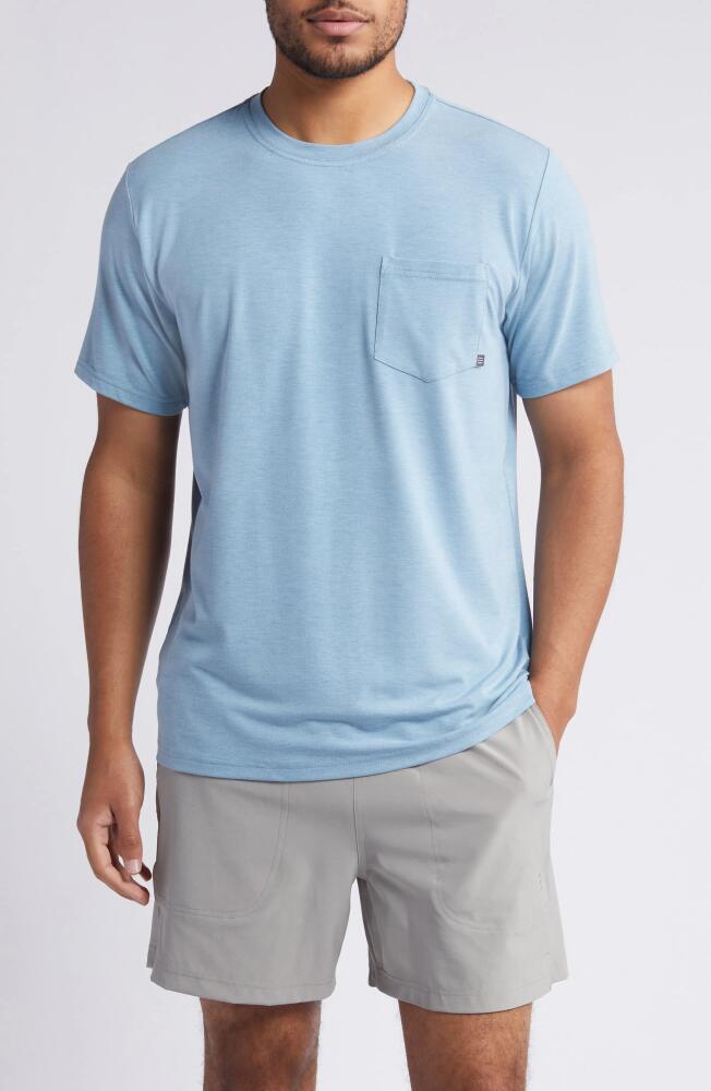 Free Fly Flex Performance Pocket T-Shirt in Heather Tide Cover