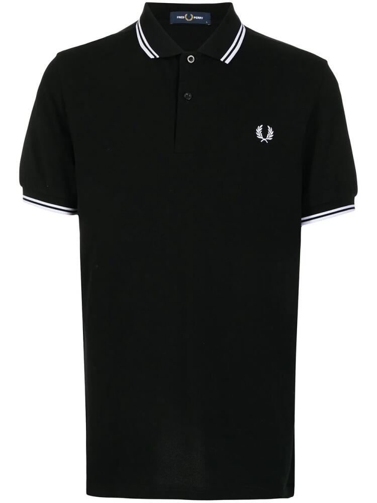 Fred Perry logo-embroidered polo shirt - Black Cover