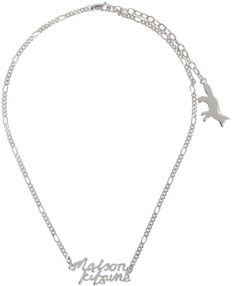 Maison Kitsuné Silver Handwriting Necklace Cover