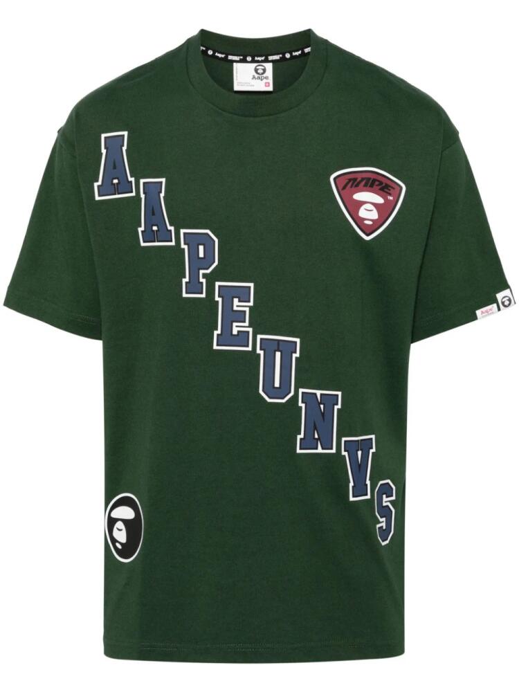 AAPE BY *A BATHING APE® graphic-printed cotton T-shirt - Green Cover