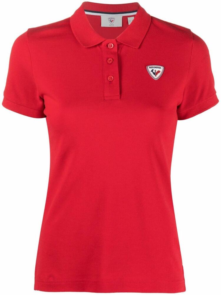 Rossignol logo-applique polo shirt - Red Cover