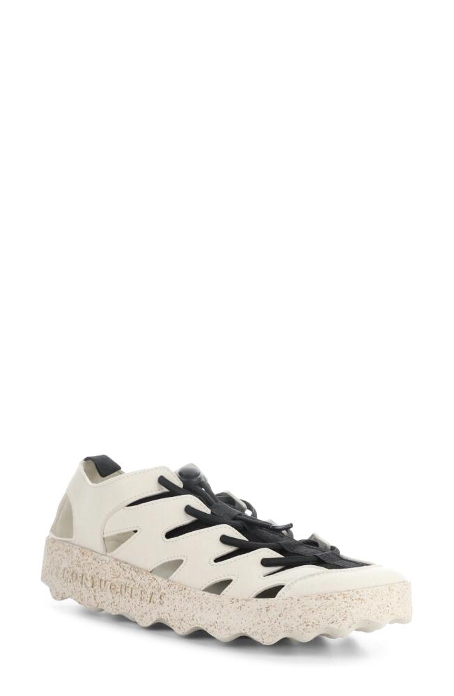 Asportuguesas by Fly London Cure Sneaker in Off White Eco Faux Leather Cover