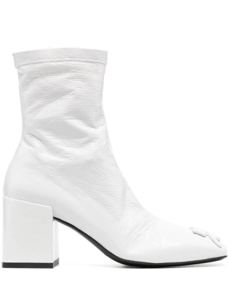 Courrèges Heritage 70mm leather boots - White Cover