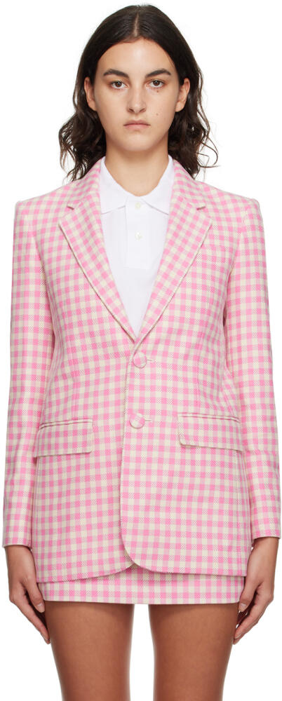 AMI Paris Pink Check Blazer Cover