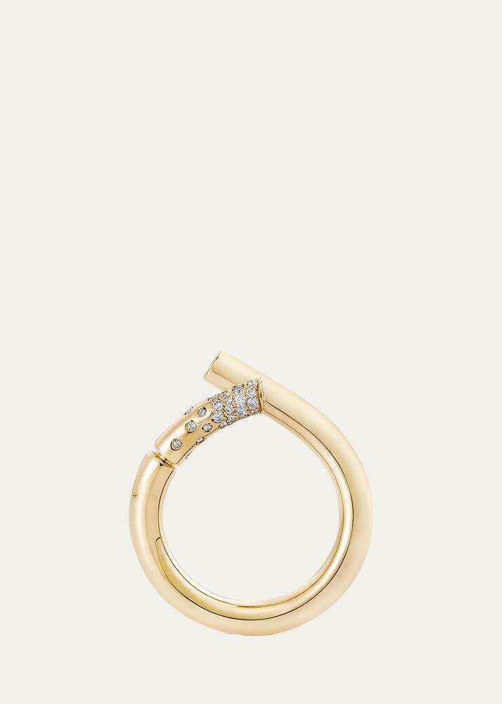 TABAYER 18k Fairmined Yellow Gold Oera Ring with Diamonds, Size 53 Cover