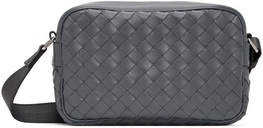 Bottega Veneta Gray Classic Intrecciato Camera Bag Cover