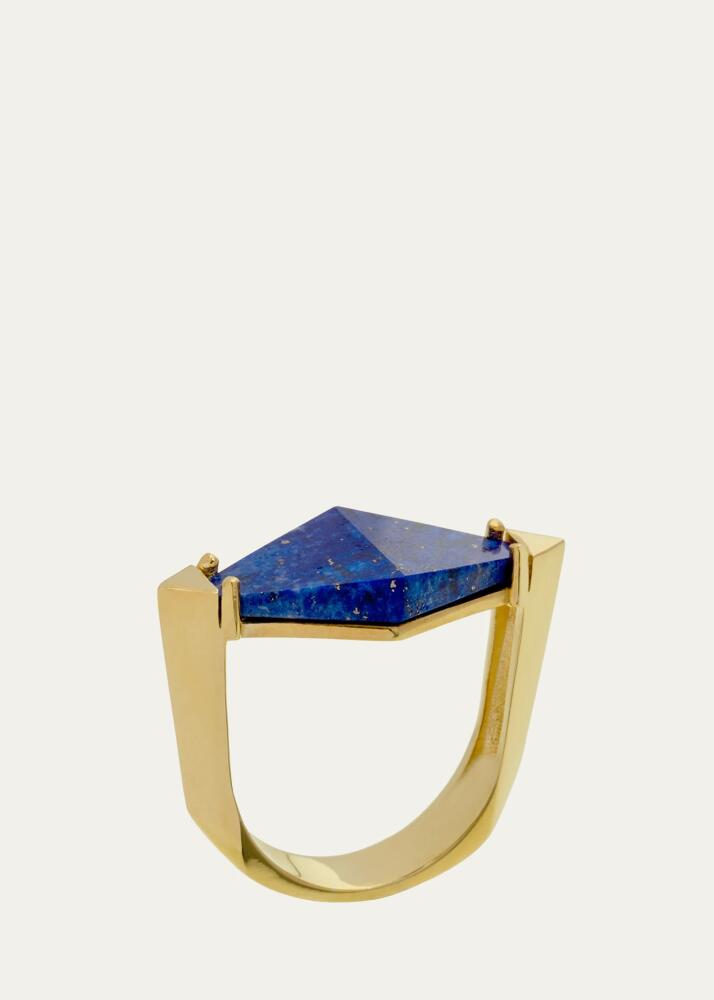 Aliita Deco Rombo Ring with Lapis Lazuli Cover