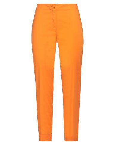 Sfizio Woman Pants Orange Cotton, Elastane Cover