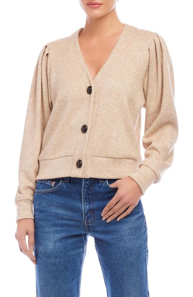 FIFTEEN TWENTY Madeline Pleated Sleeve Cardigan in Oatmeal Cover