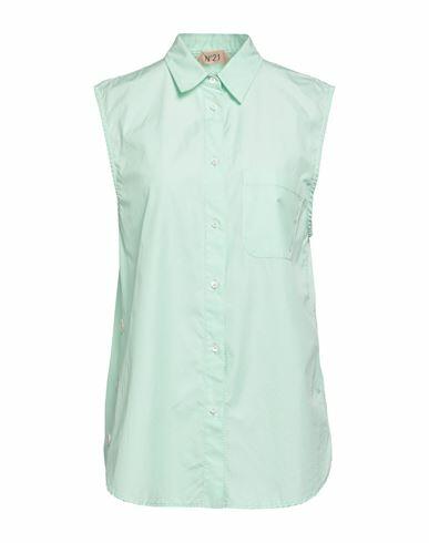 N°21 Woman Shirt Light green Cotton Cover