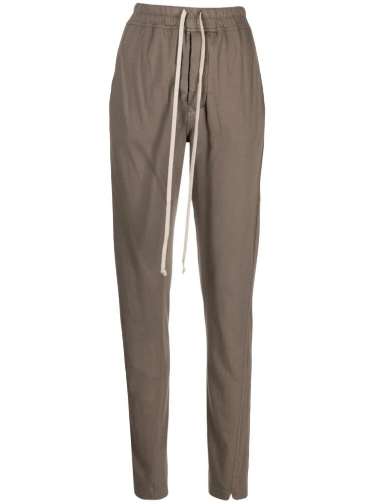 Rick Owens DRKSHDW slim-cut cotton track pants - Brown Cover