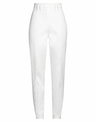 Khaite Woman Pants White Polyester, Elastane Cover