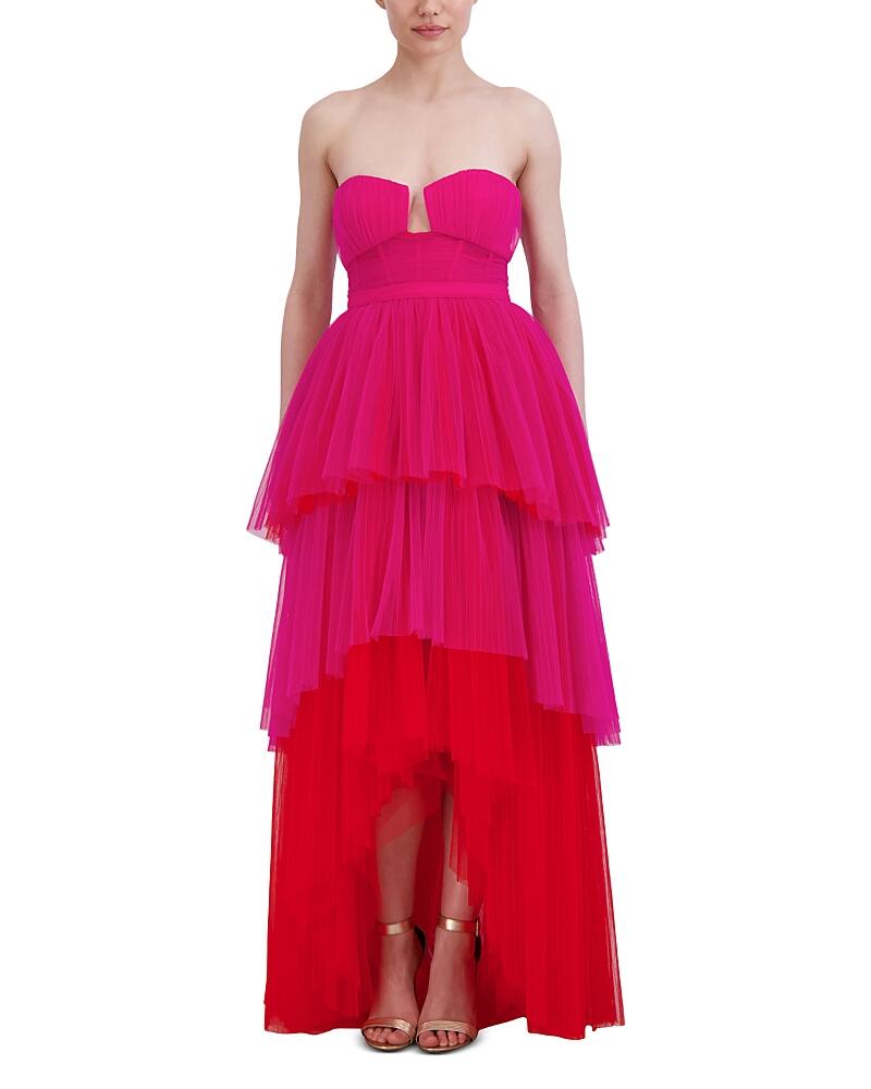 Bcbgmaxazria Tulle Strapless Dress Cover