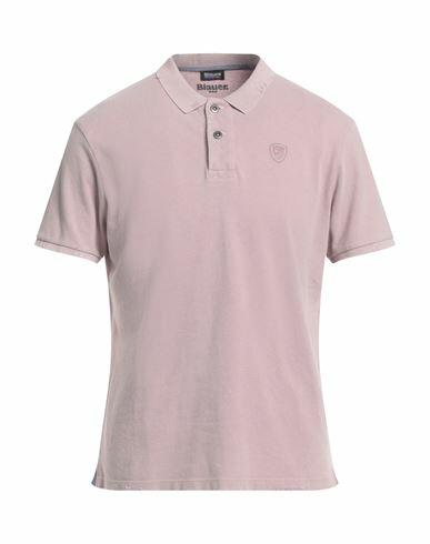 Blauer Man Polo shirt Pink Cotton Cover