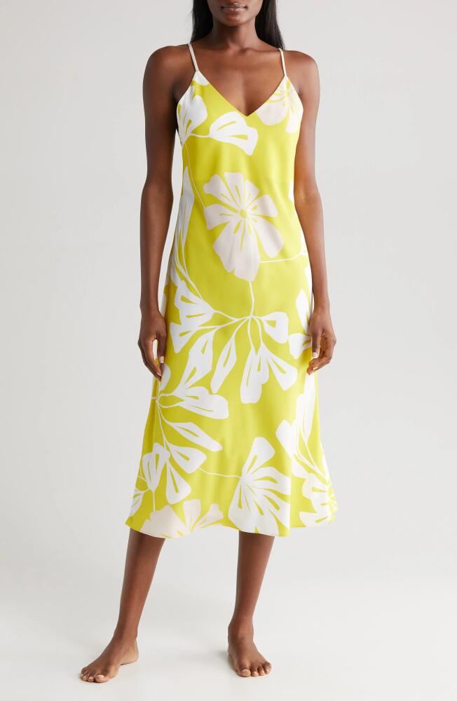 Natori Palma Floral Nightgown in Chartreuse Cover