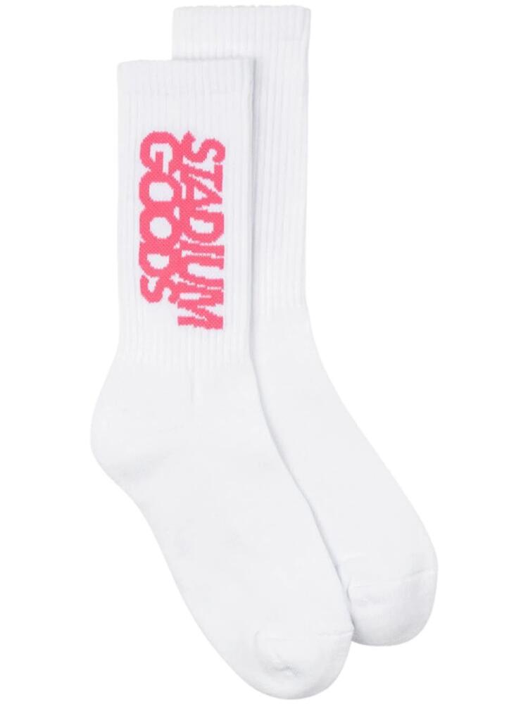 STADIUM GOODS® logo "Sunlight" crew socks - White Cover