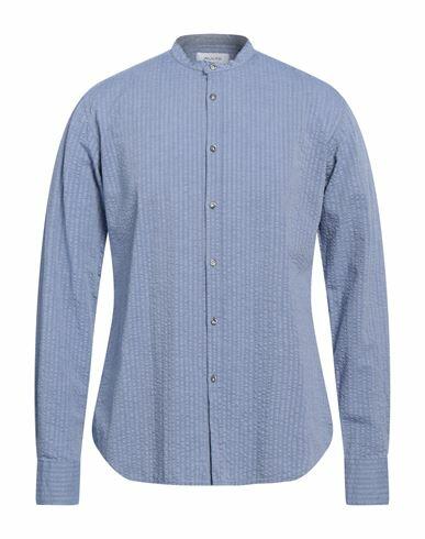 Aglini Man Shirt Blue Cotton Cover