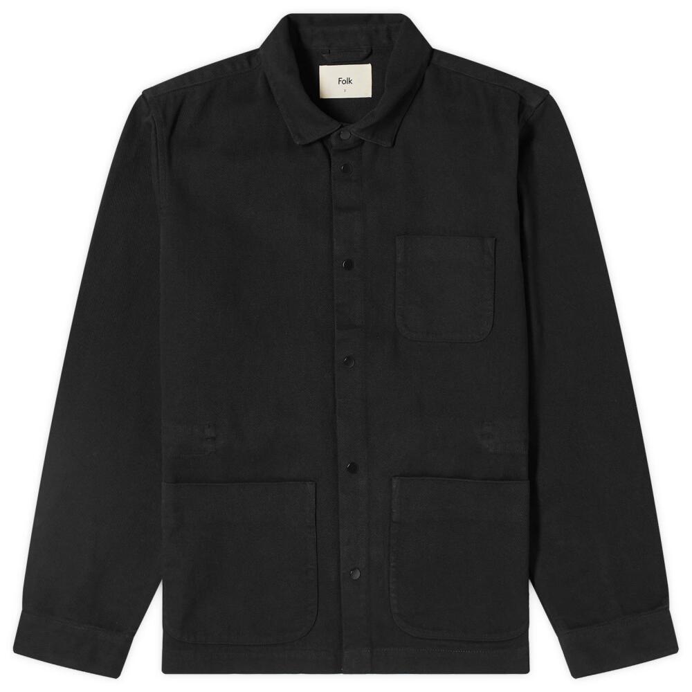 Folk Men's Assembly Jacket in Soft Black Cover