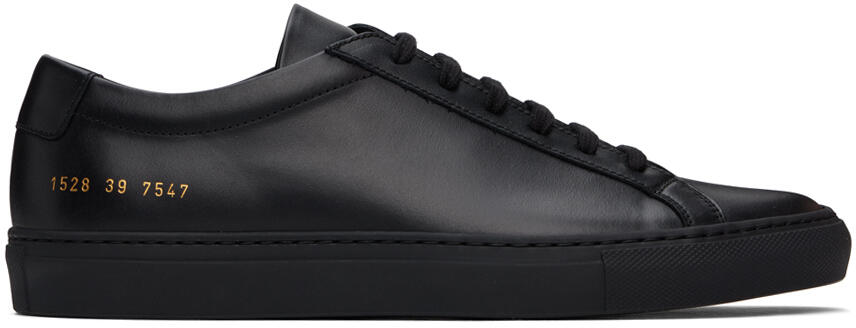 Common Projects Black Original Achilles Low Sneakers Cover