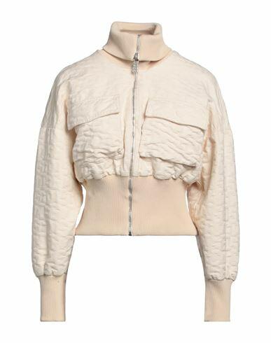 Gcds Woman Jacket Ivory Cotton Cover