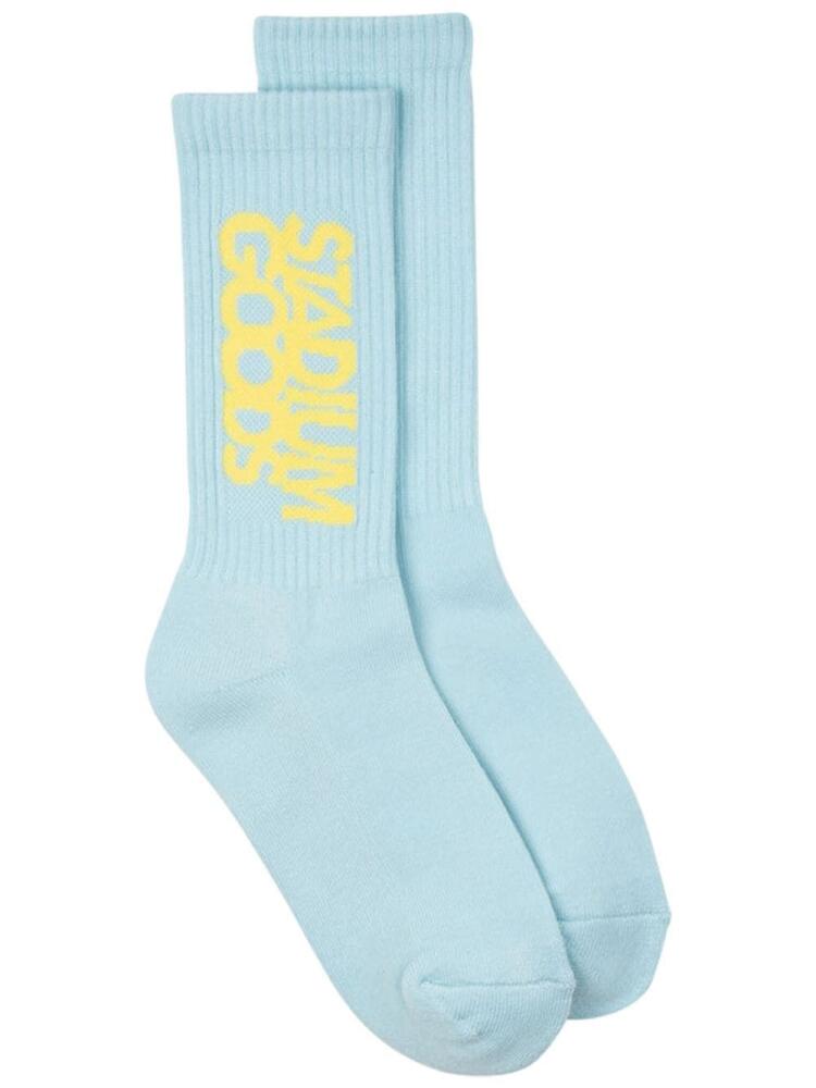 STADIUM GOODS® logo "Robin Egg" crew socks - Blue Cover