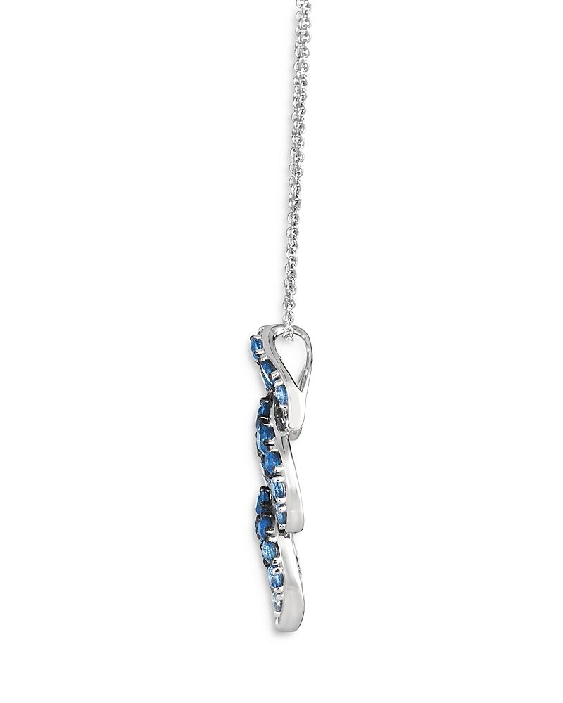 Bloomingdale's Fine Collection Sapphire Ombre & White Sapphire Pendant Necklace in 14K White Gold, 20 Cover