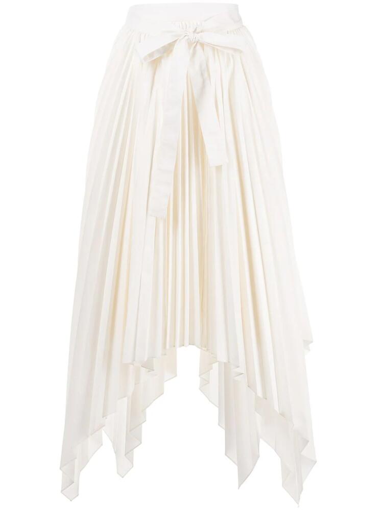 Rosetta Getty asymmetric pleated skirt - White Cover