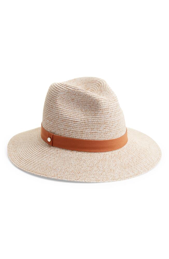 Nordstrom Packable Braided Paper Straw Panama Hat in Tan Dark Combo Cover